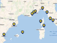 Mapa plavby