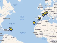 Mapa plavby
